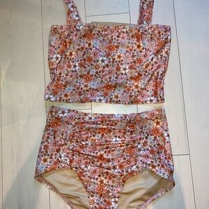 Kortni Jeane Floral Bikini swimsuit Top is medium, bottoms are a small